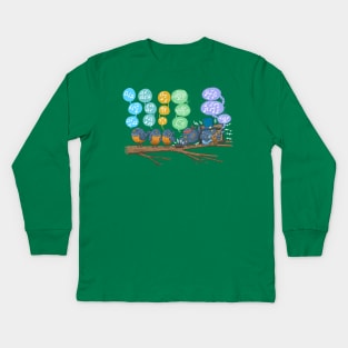 Spring Birds Kids Long Sleeve T-Shirt